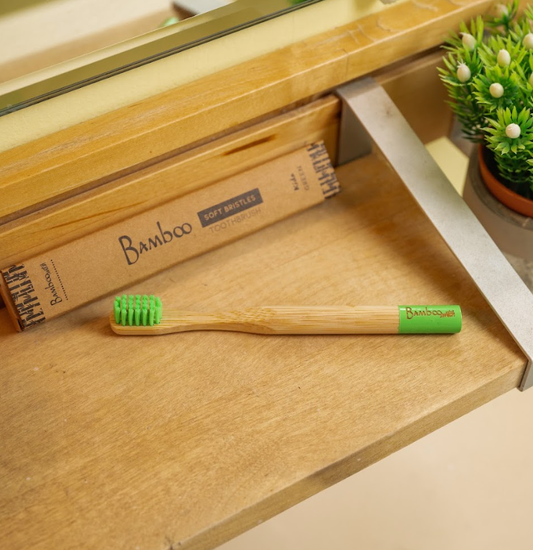 Bamboo Kids Toothbrush-Green