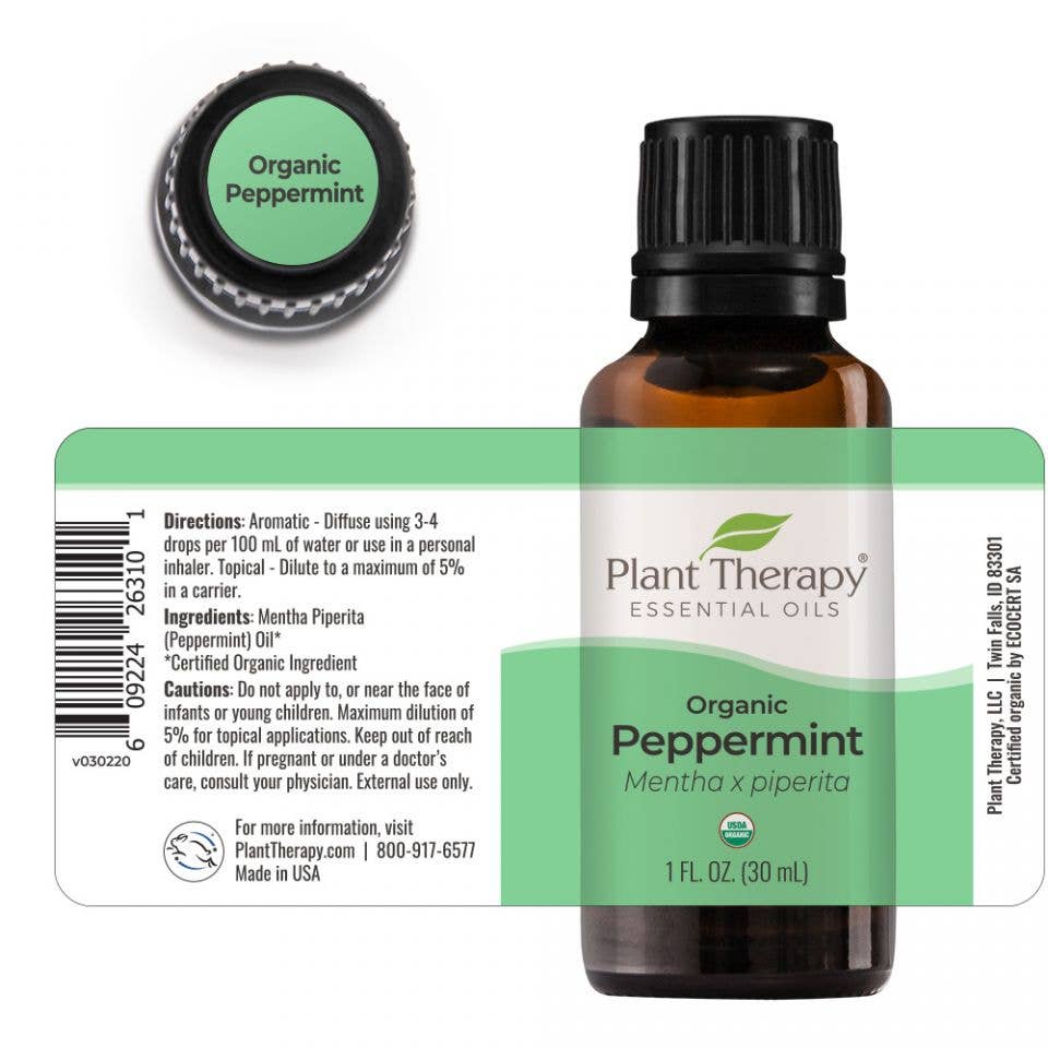 Organic Peppermint Essential Oil 30 mL