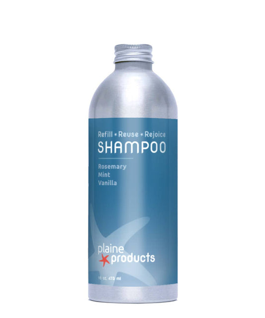 Empty Shampoo Bottle Rosemary Mint Vanilla