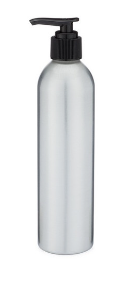 Brushed Aluminum Bottle & Pump 8.5 oz