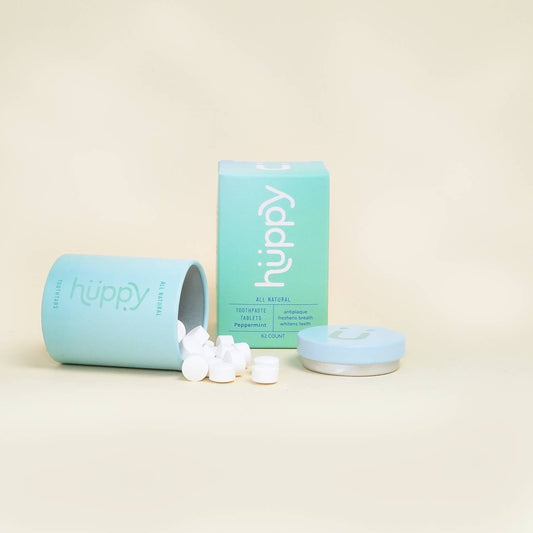 Huppy Toothpaste Tablets - Peppermint - Tin