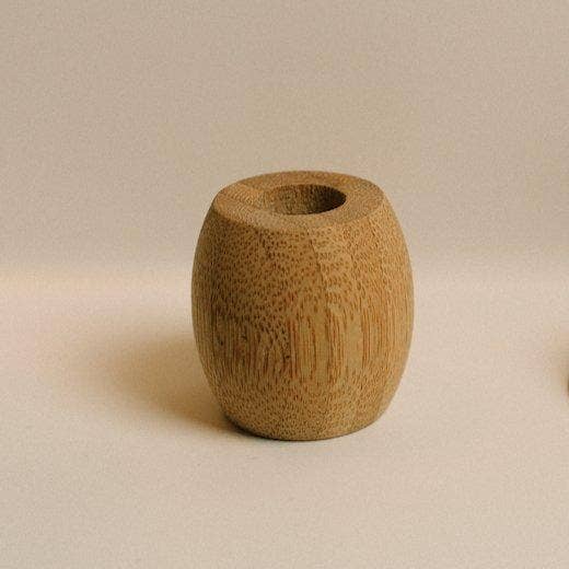 Bamboo Toothbrush Stand: Round