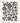Black Flora on White Swedish Dishcloth